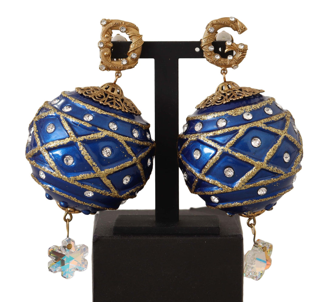 Dolce &amp; Gabbana Dazzling Festive Crystal Clip-On Earrings