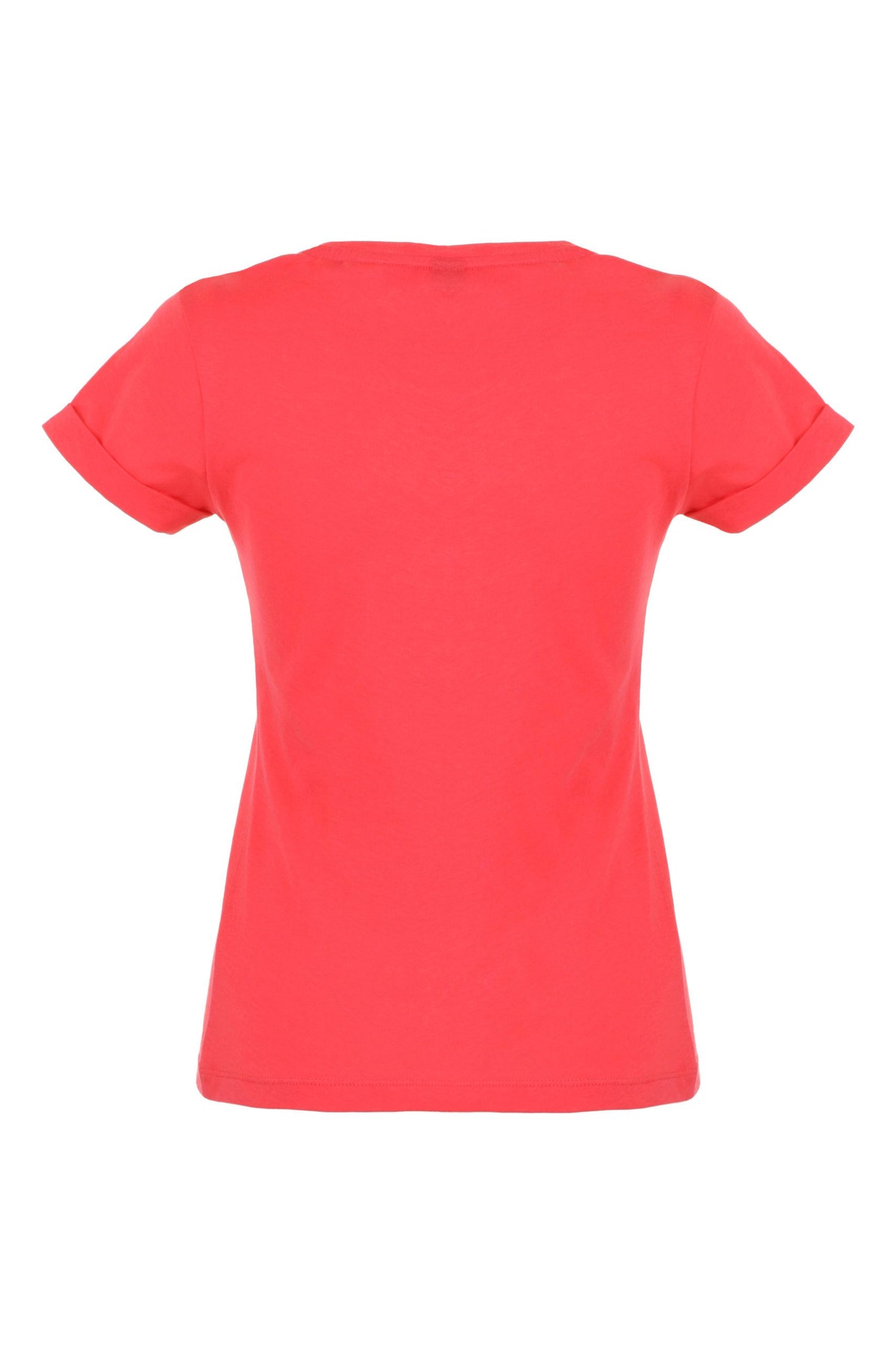 Imperfect Chic Pink Cotton Logo Tee for Women