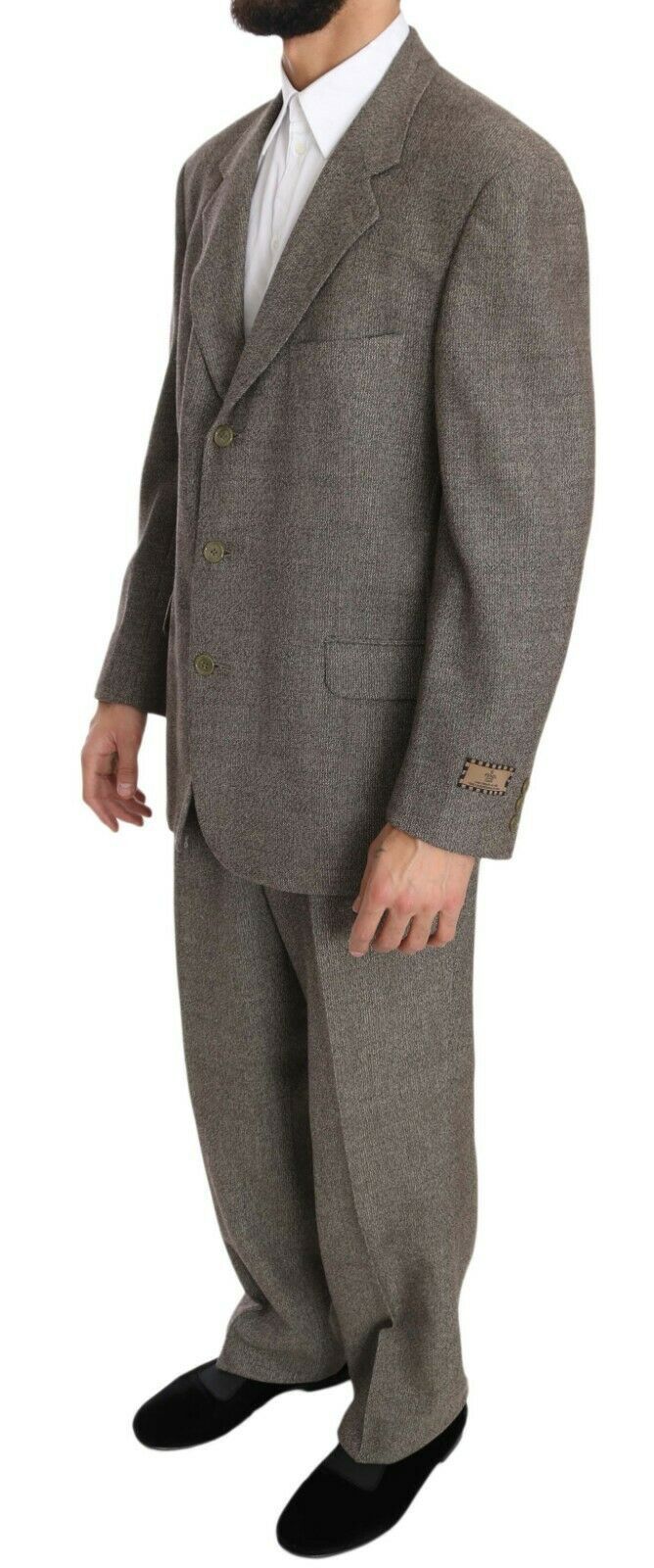 Fendi Elegant Light Brown Wool Men&