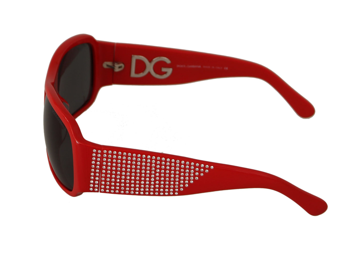 Dolce &amp; Gabbana Swarovski Stone Embellished Red Sunglasses