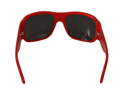 Dolce &amp; Gabbana Swarovski Stone Embellished Red Sunglasses