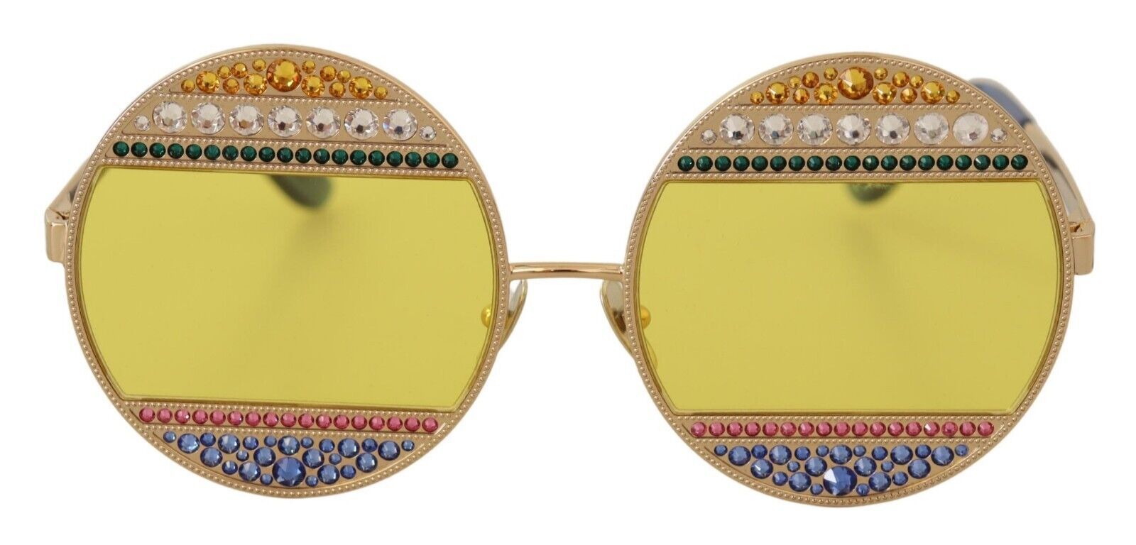 Dolce &amp; Gabbana Crystal Embellished Oval Sunglasses