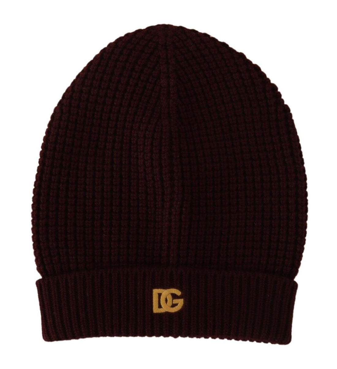 Dolce &amp; Gabbana Elegant Cashmere Knit Beanie in Dark Red