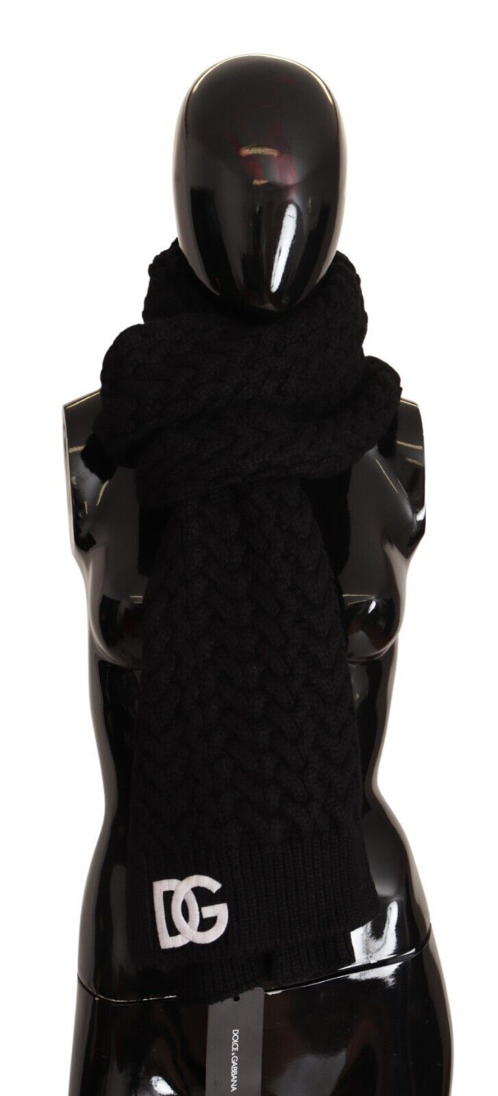 Dolce &amp; Gabbana Elegant Black Cashmere Scarf