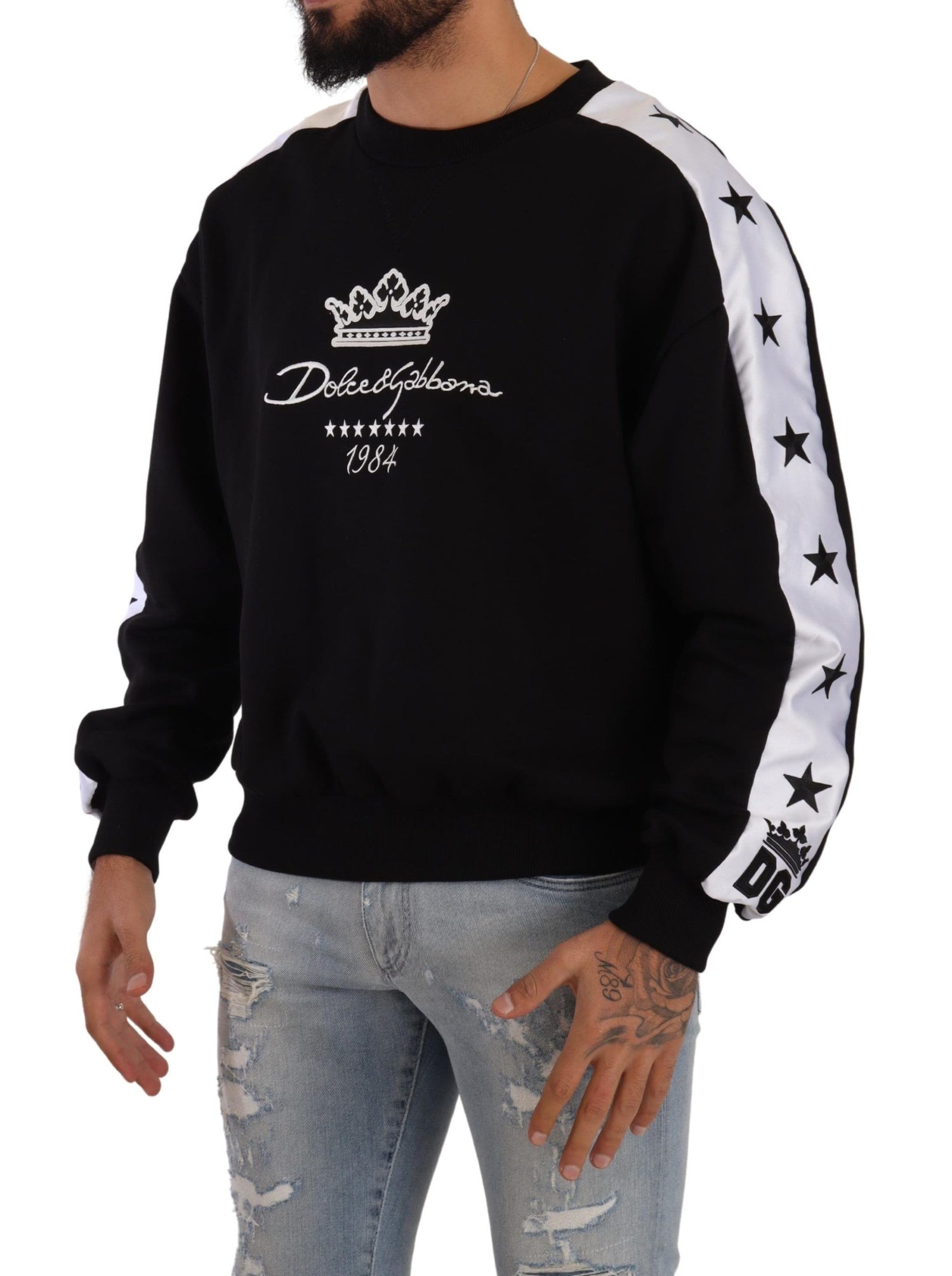 Dolce &amp; Gabbana Elegant Crown 1984 Crewneck Sweater