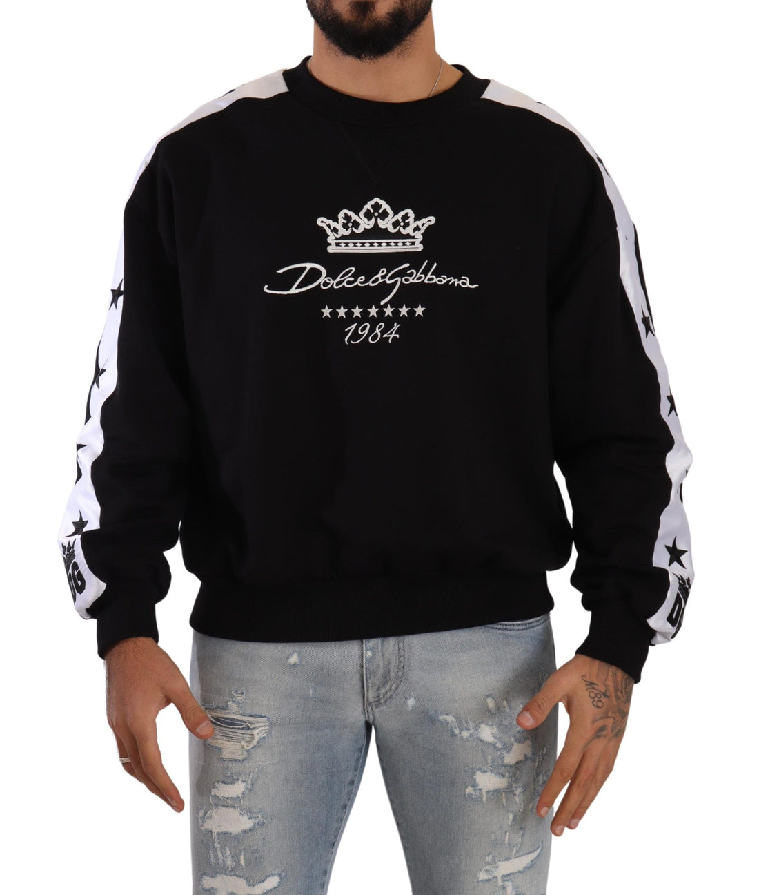 Dolce &amp; Gabbana Elegant Crown 1984 Crewneck Sweater