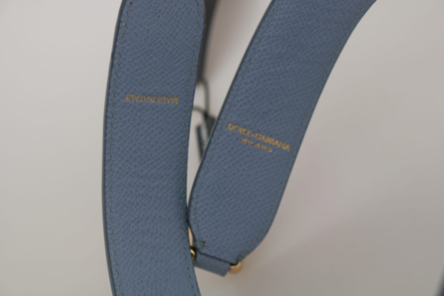 Dolce &amp; Gabbana Elegant Blue Leather Shoulder Strap