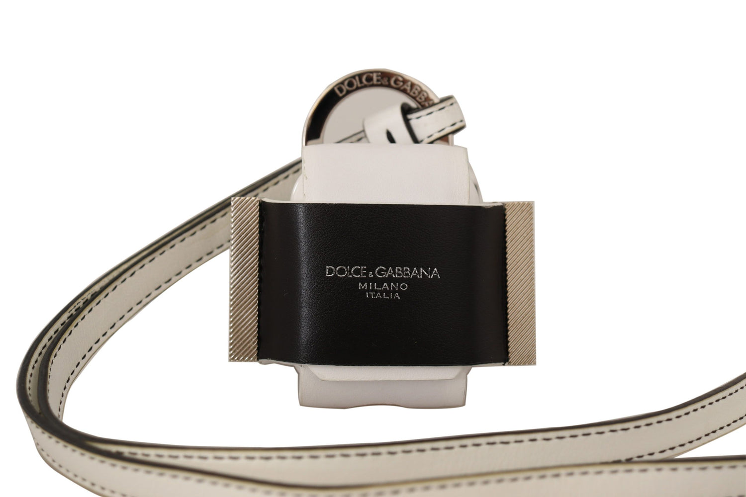 Dolce &amp; Gabbana Chic Leather Airpods Case in Monochrome