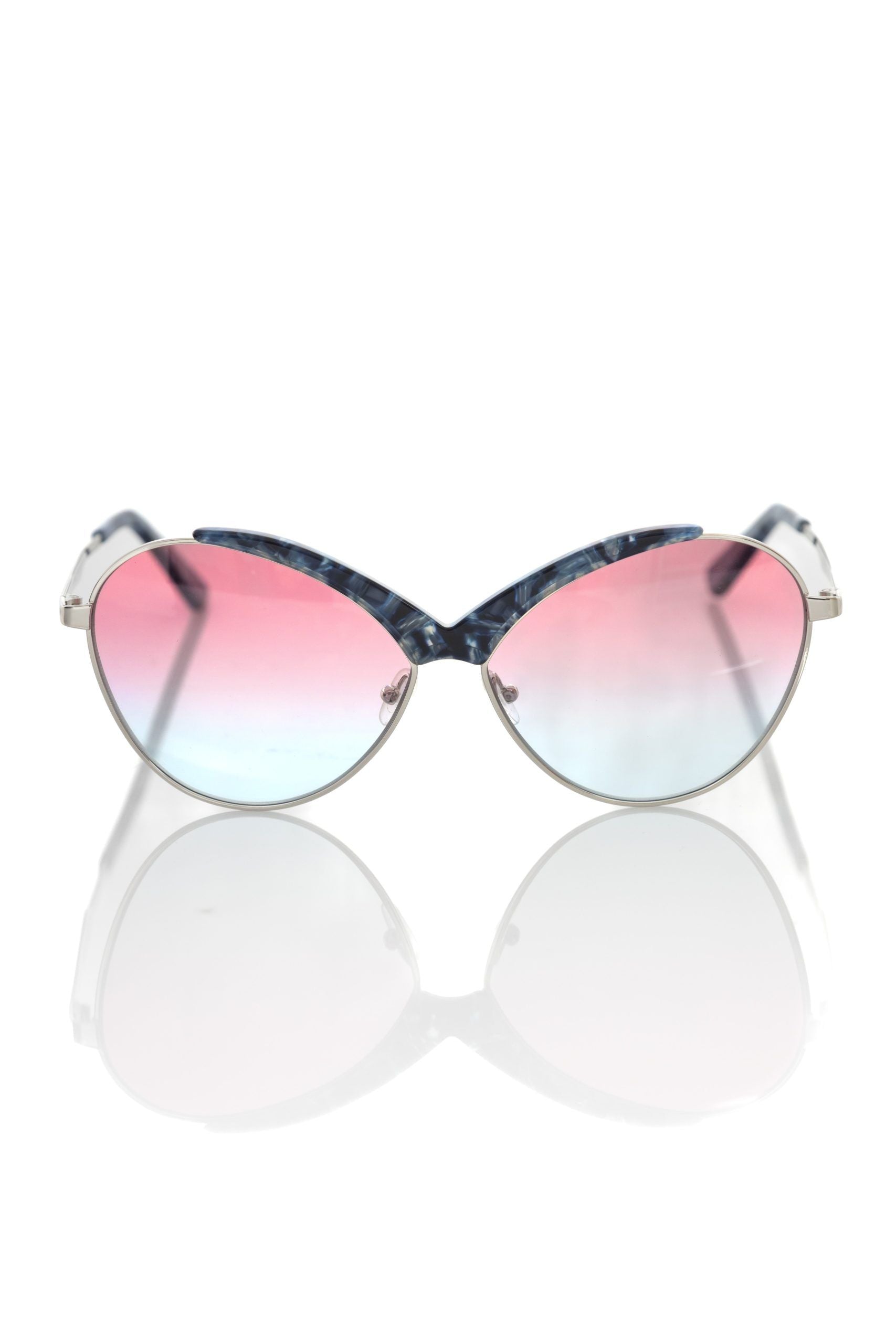 Frankie Morello Blue Metallic Women Sunglasses