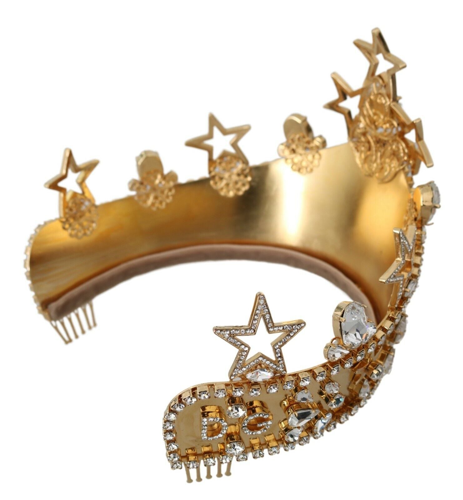 Dolce &amp; Gabbana Regal Crystal Diadem Gold Tiara