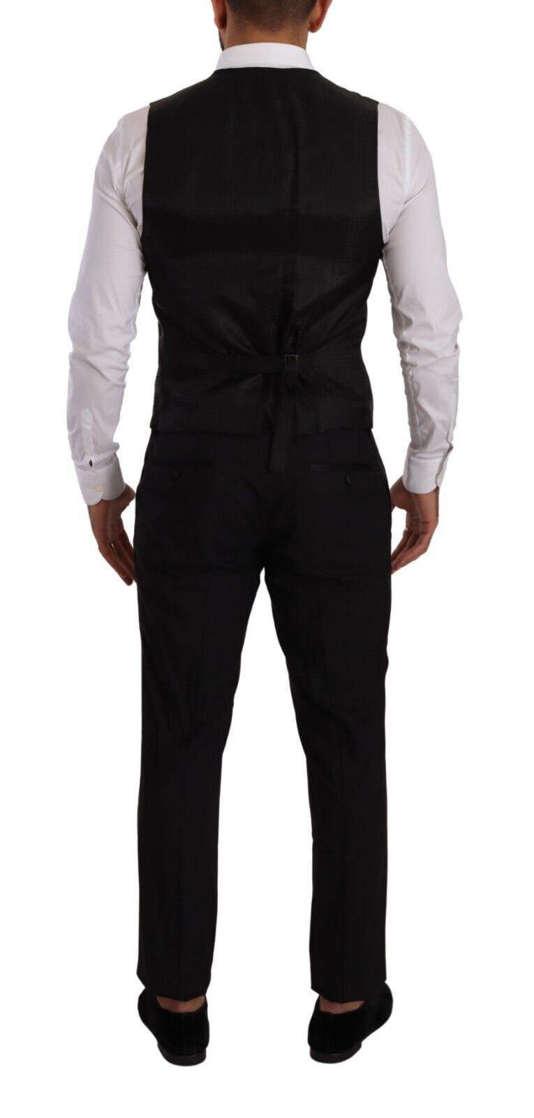 Dolce &amp; Gabbana Elegant Black Three-Piece Martini Fit Suit