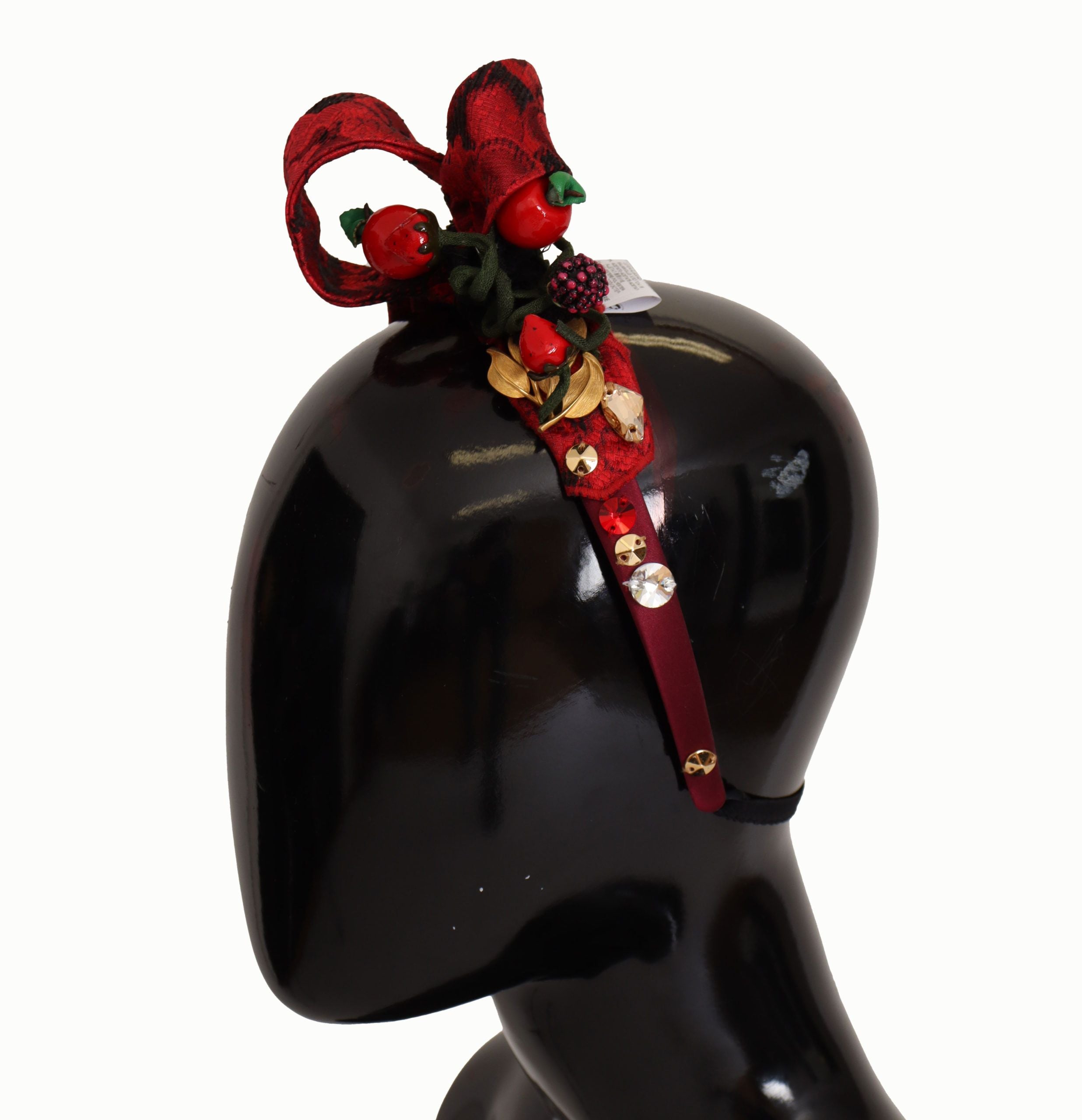 Dolce &amp; Gabbana Cherry Sicily Embellished Red Diadem