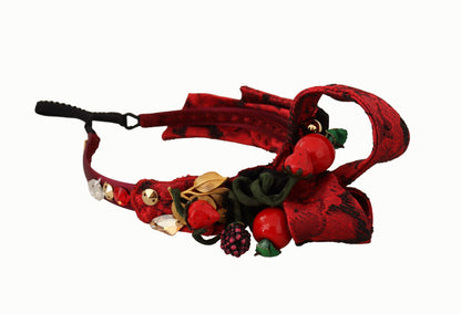 Dolce &amp; Gabbana Cherry Sicily Embellished Red Diadem