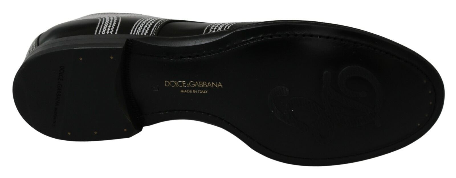 Dolce &amp; Gabbana Elegant Black and White Derby Shoes