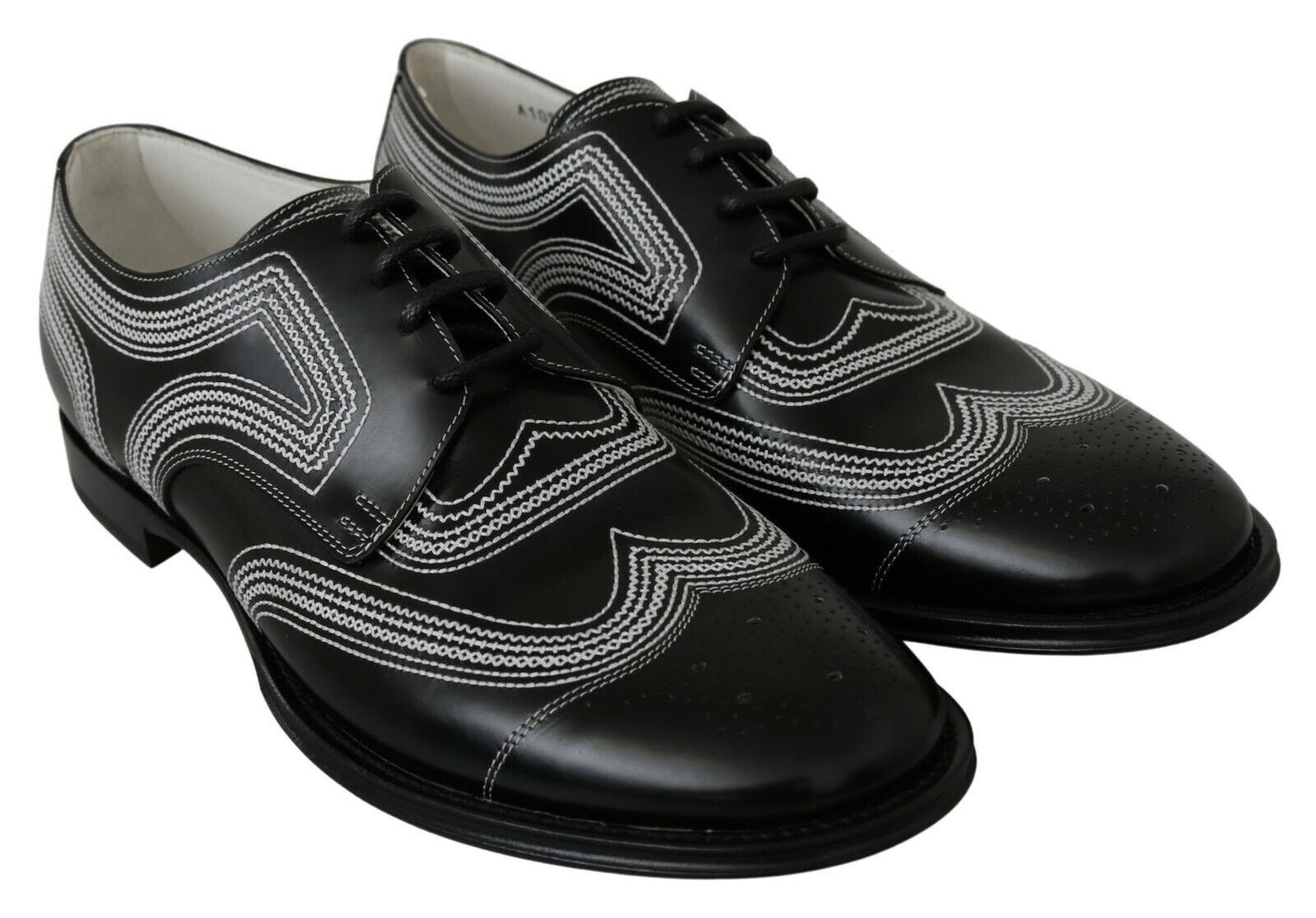 Dolce &amp; Gabbana Elegant Black and White Derby Shoes