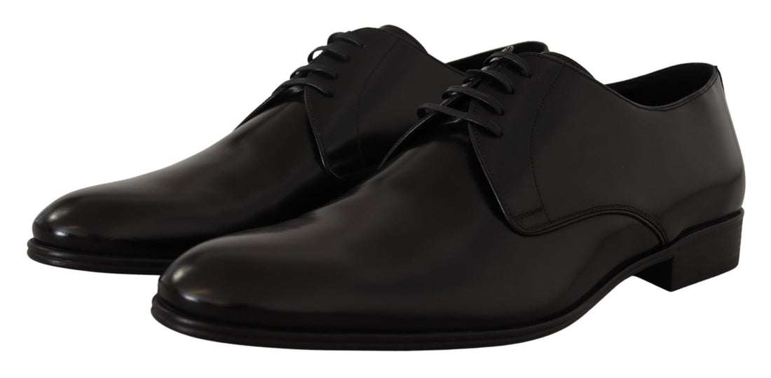 Dolce &amp; Gabbana Elegant Black Leather Derby Shoes