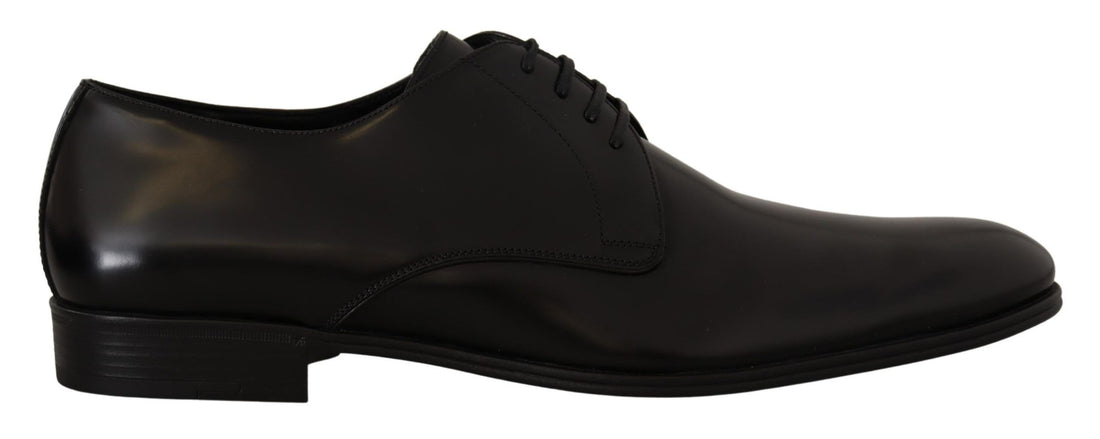 Dolce &amp; Gabbana Elegant Black Leather Derby Shoes