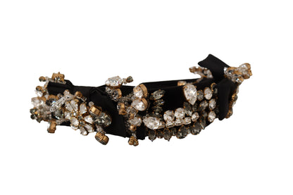 Dolce &amp; Gabbana Embroidered Silk Crystal Tiara