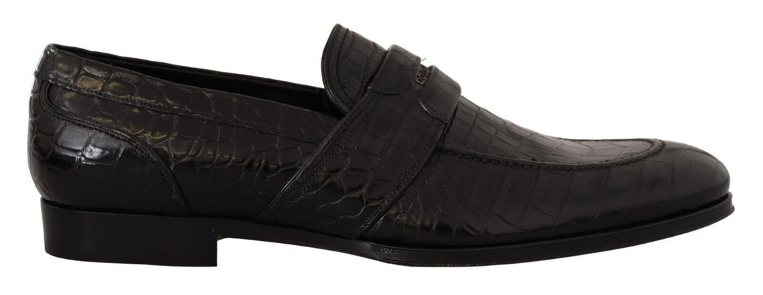 Dolce &amp; Gabbana Elegant Crocodile Leather Moccasin Shoes