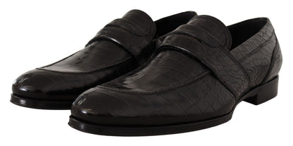 Dolce &amp; Gabbana Elegant Crocodile Leather Moccasin Shoes