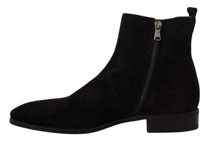 Dolce &amp; Gabbana Elegant Suede Leather Chelsea Boots