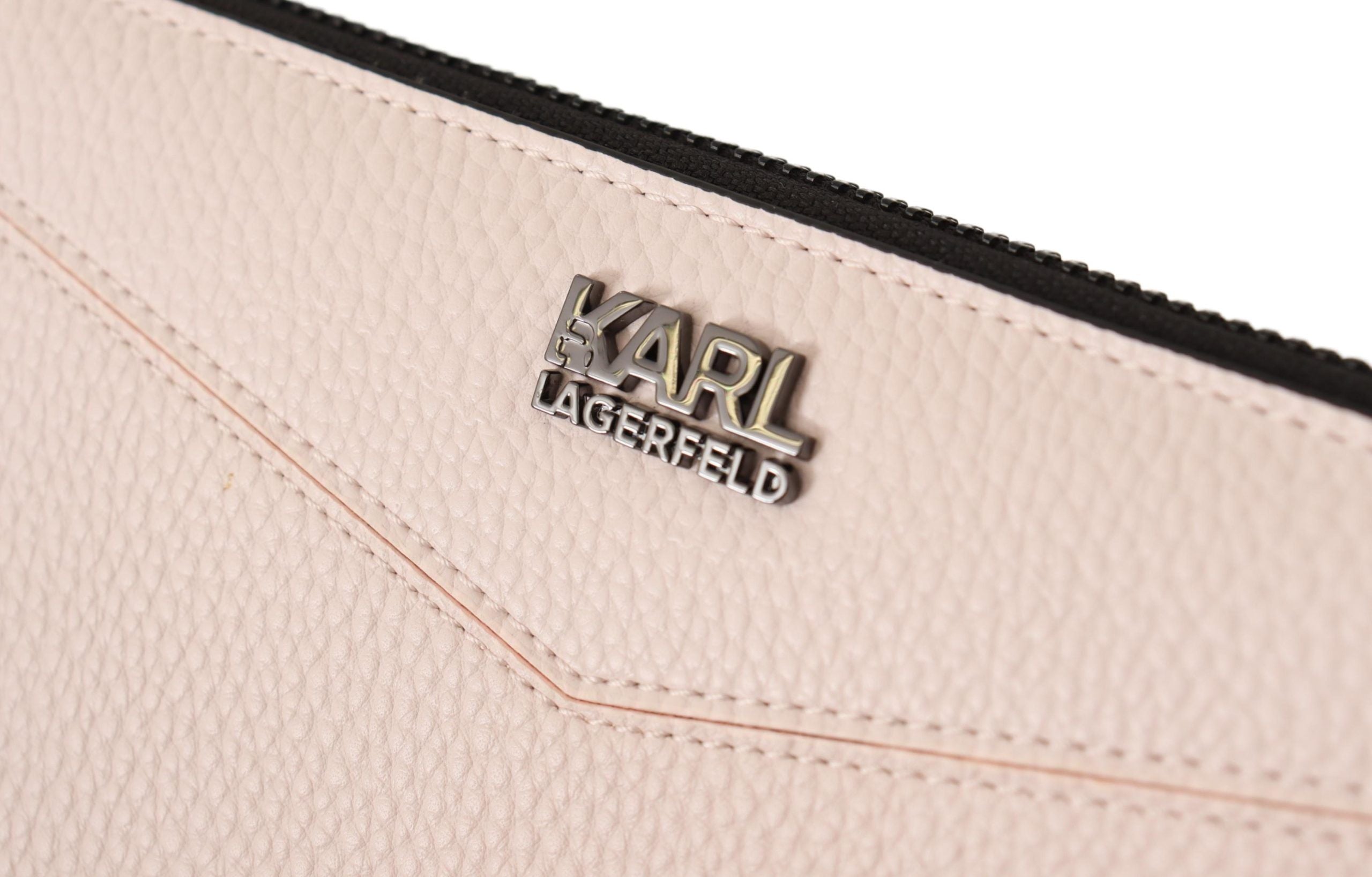 Karl Lagerfeld Elegant Mauve Leather Wallet - Secure &amp; Stylish