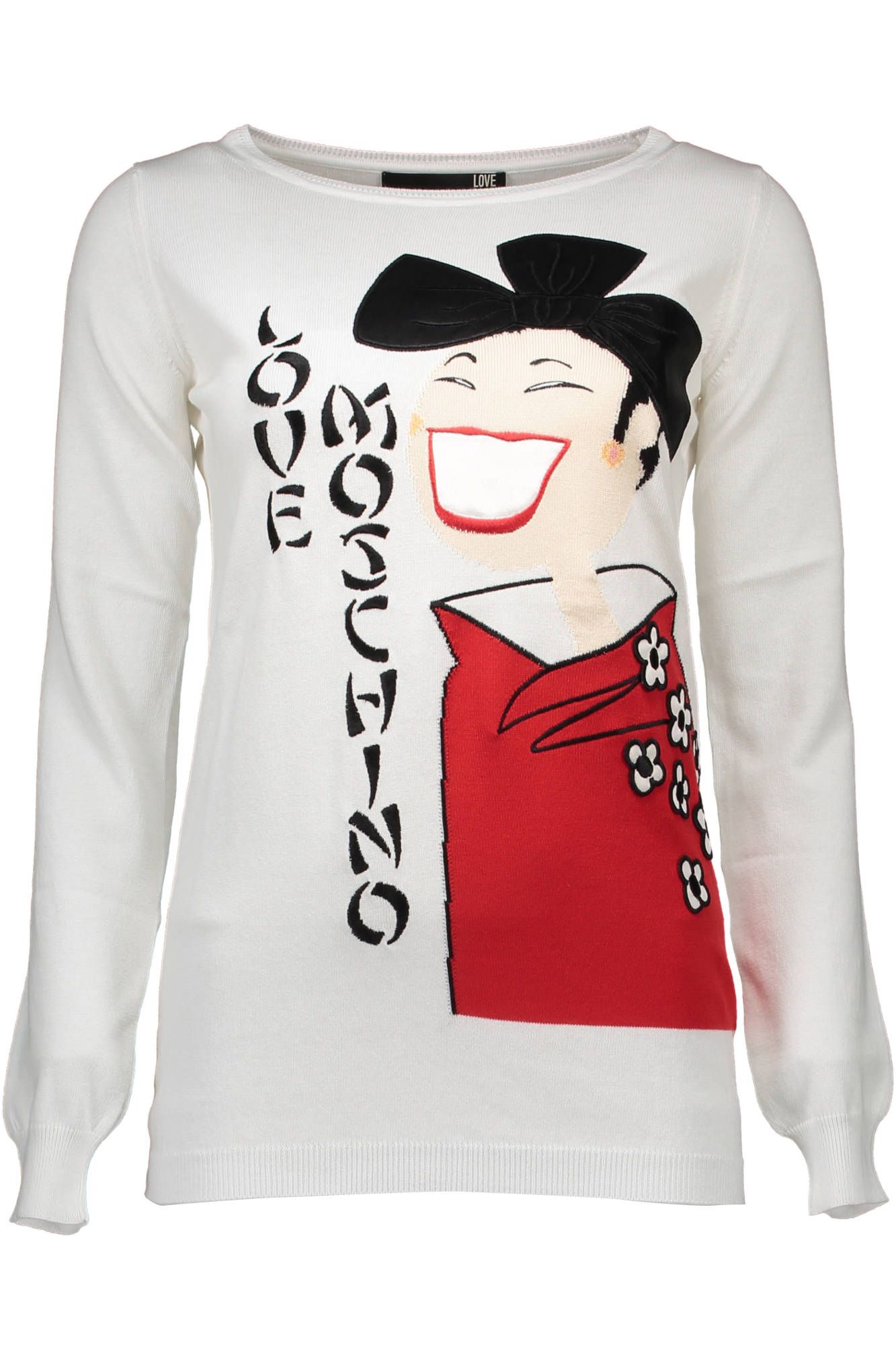 Love Moschino White Varia Women Sweater