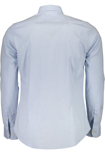 La Martina Light Blue Cotton Men Shirt