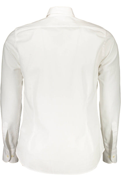 La Martina White Cotton Men Shirt