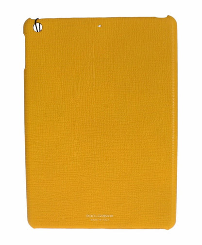 Dolce &amp; Gabbana Chic Yellow Leather Tablet Case