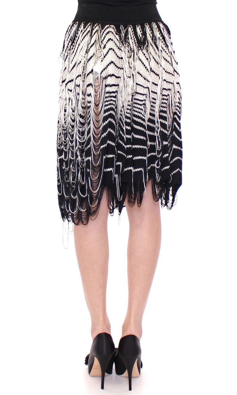 Alice Palmer Chic Black &amp; White Knitted Skirt