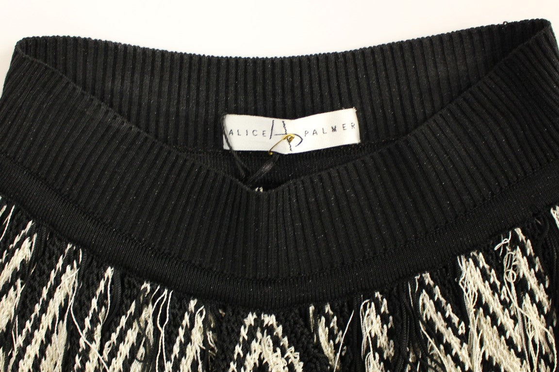 Alice Palmer Chic Black &amp; White Knitted Skirt