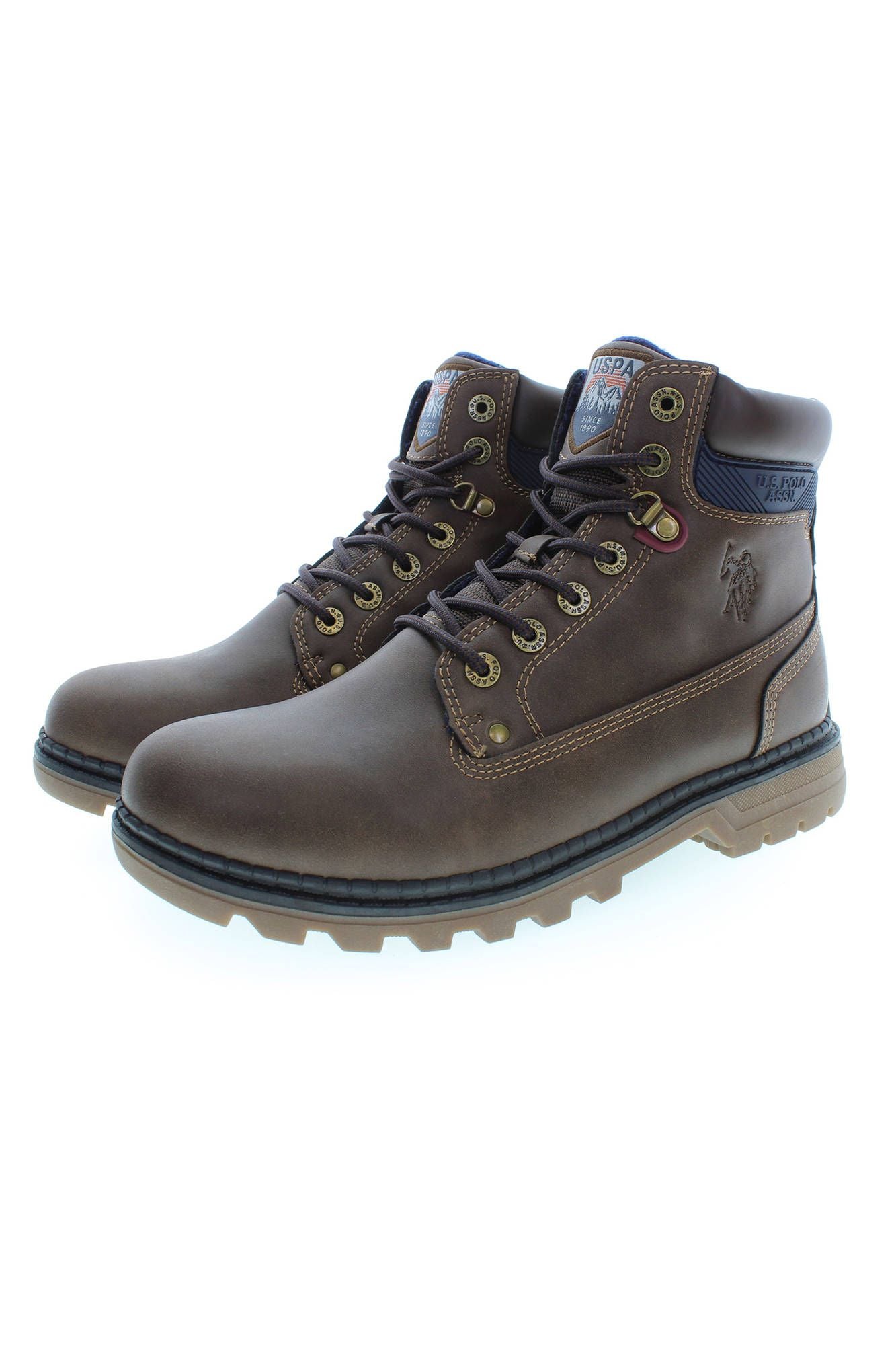 U.S. POLO ASSN. Elegant High Lace-Up Boots with Logo Accents