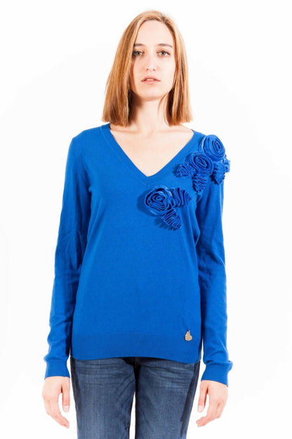 Love Moschino Blue Wool Women Sweater