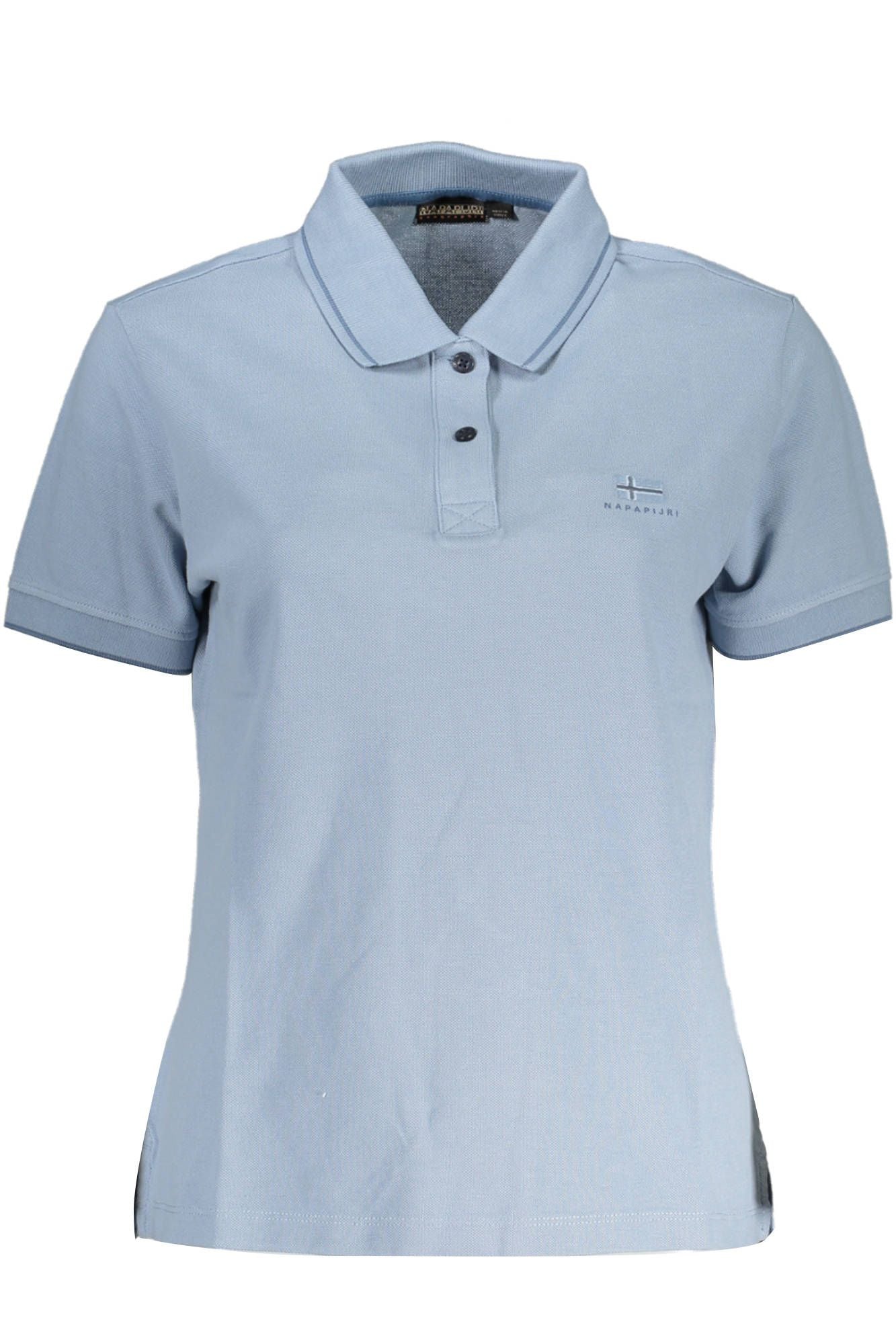 Napapijri Light Blue Cotton Women Polo Shirt