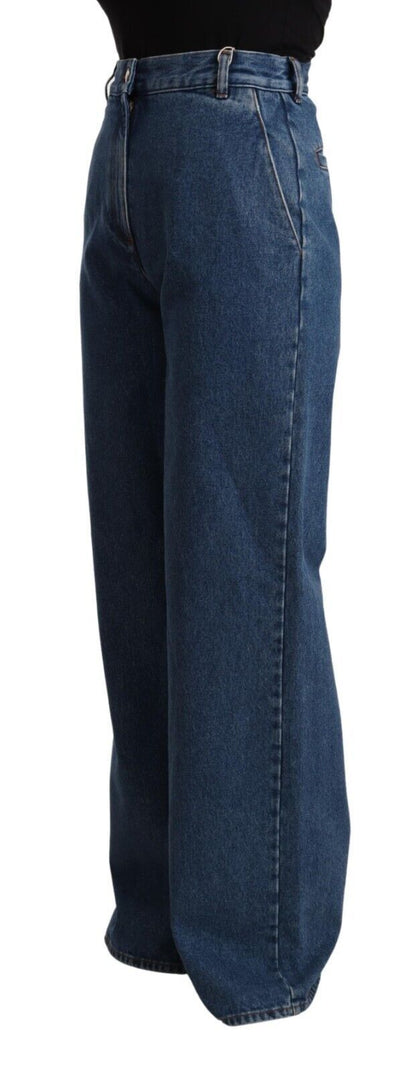 GCDS Chic High-Waist Boot Cut Denim