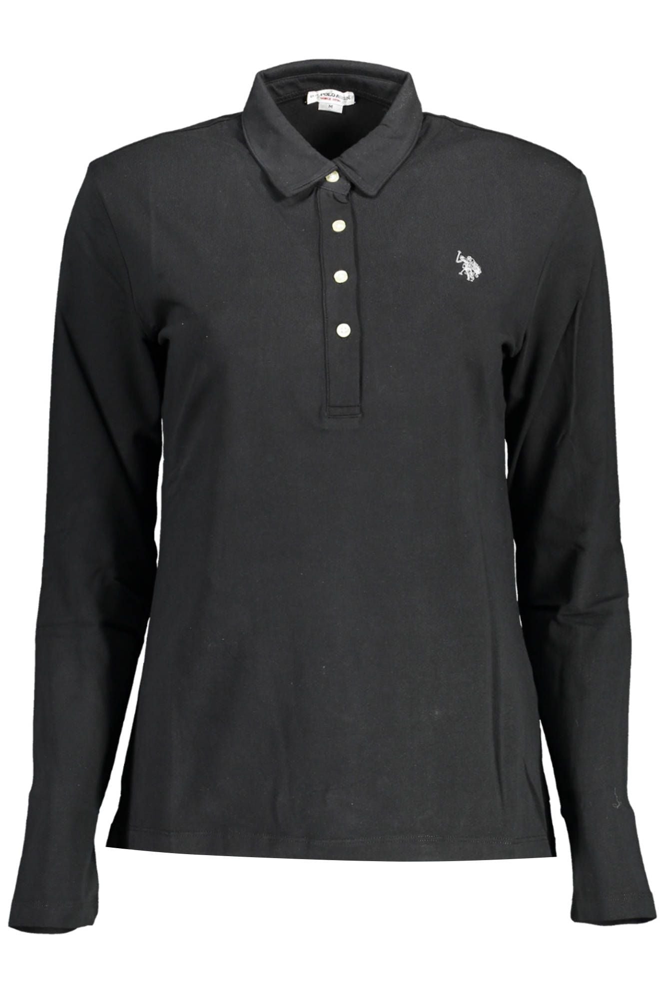 U.S. POLO ASSN. Black Cotton Women Polo Shirt