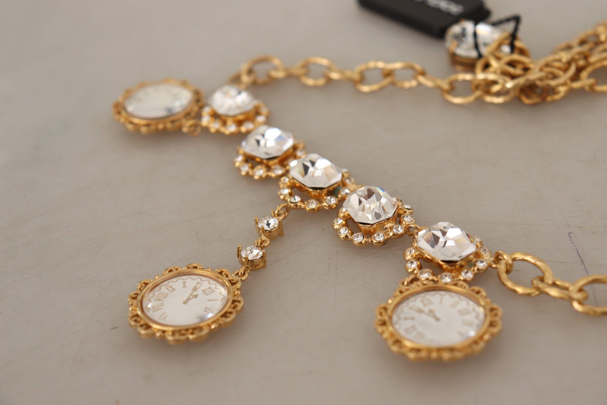 Dolce &amp; Gabbana Elegant Timekeeper Statement Necklace