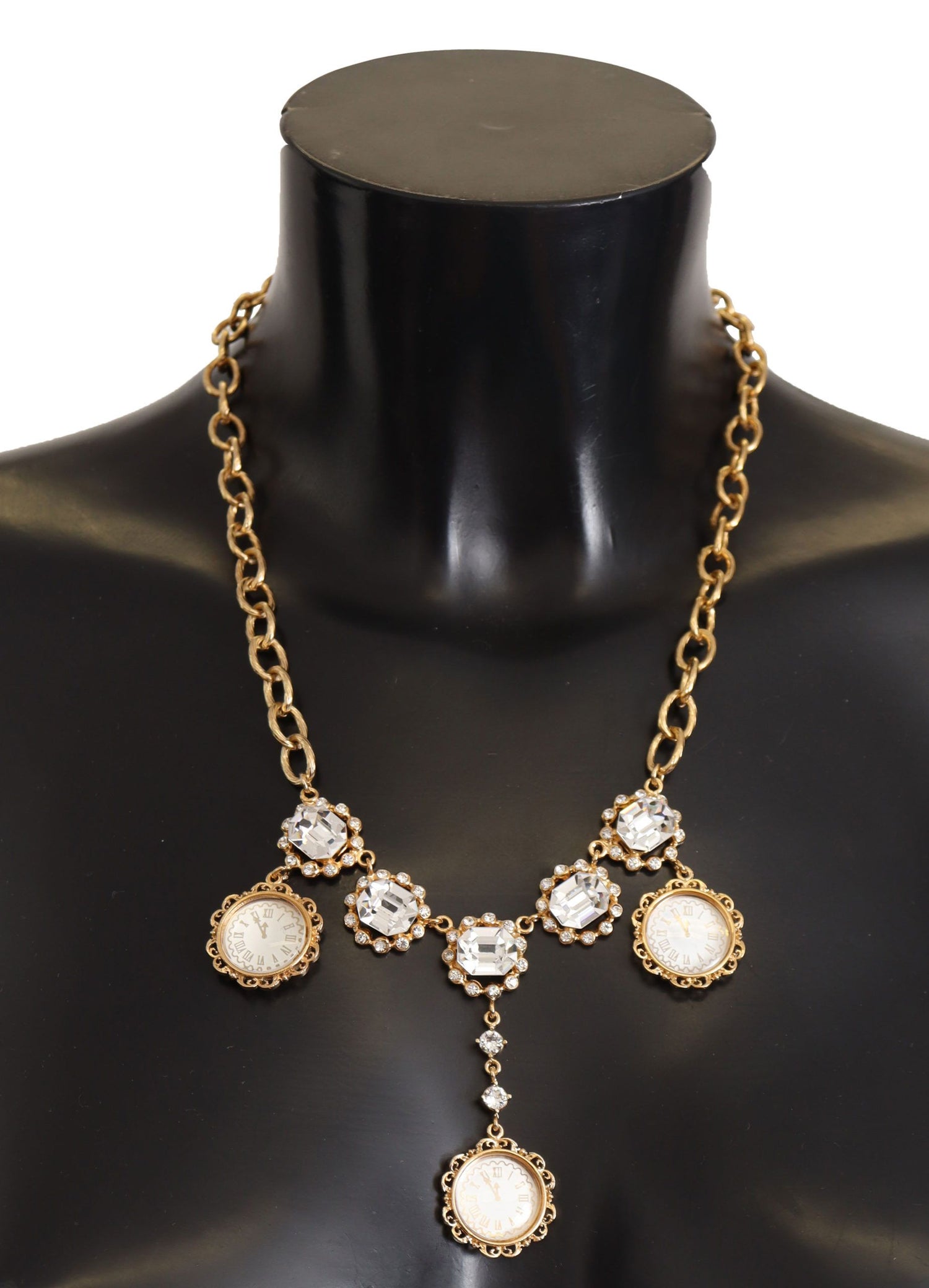 Dolce &amp; Gabbana Elegant Timekeeper Statement Necklace