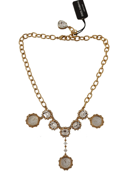 Dolce &amp; Gabbana Elegant Timekeeper Statement Necklace