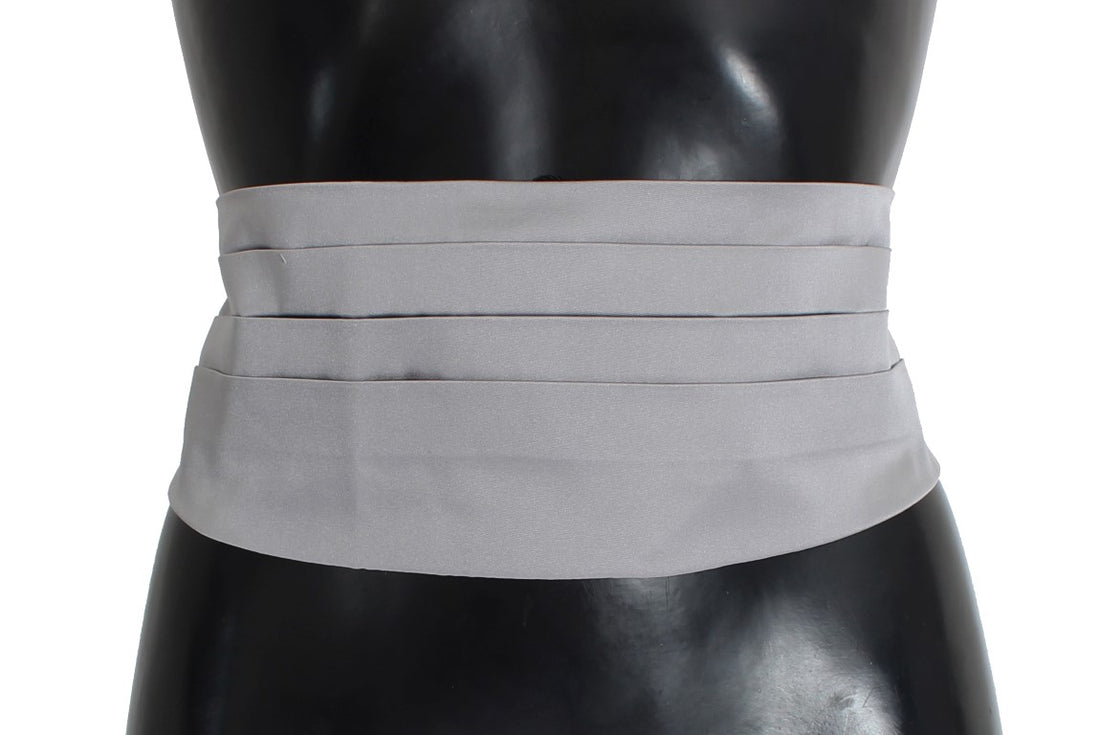 Dolce &amp; Gabbana Elegant Silk Gray Cummerbund