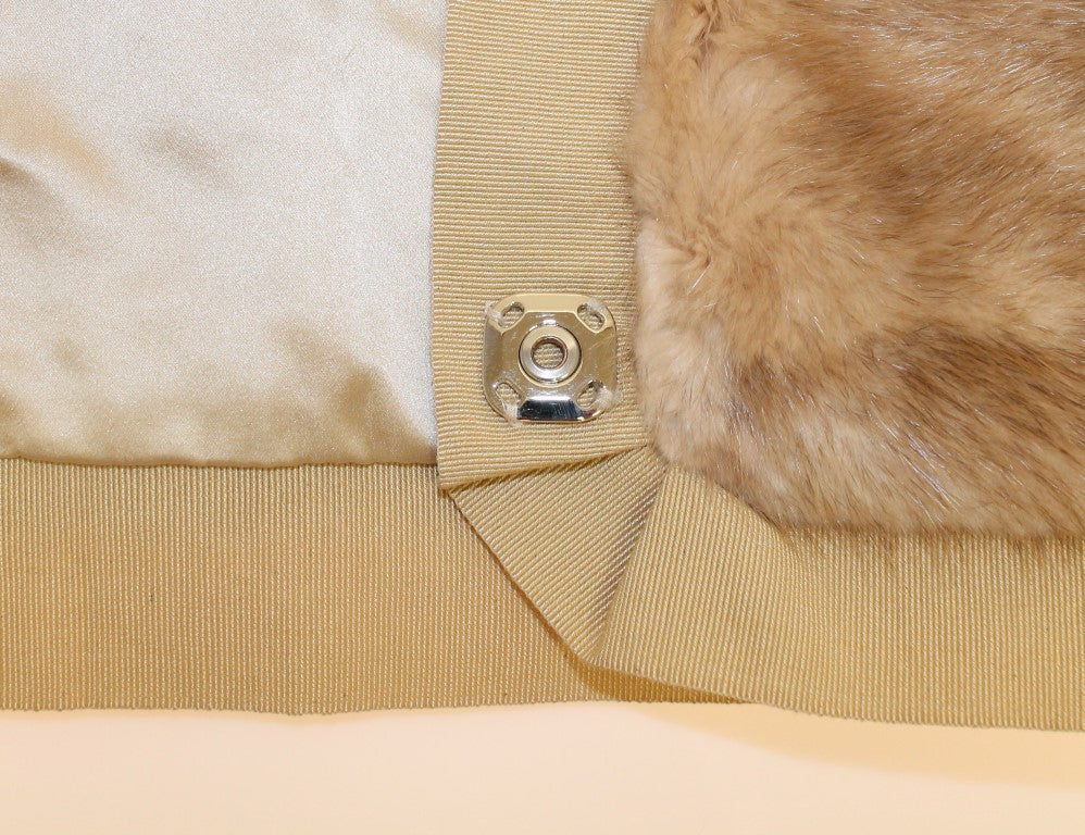 Dolce &amp; Gabbana Exclusive Beige MINK Fur Scarf Wrap