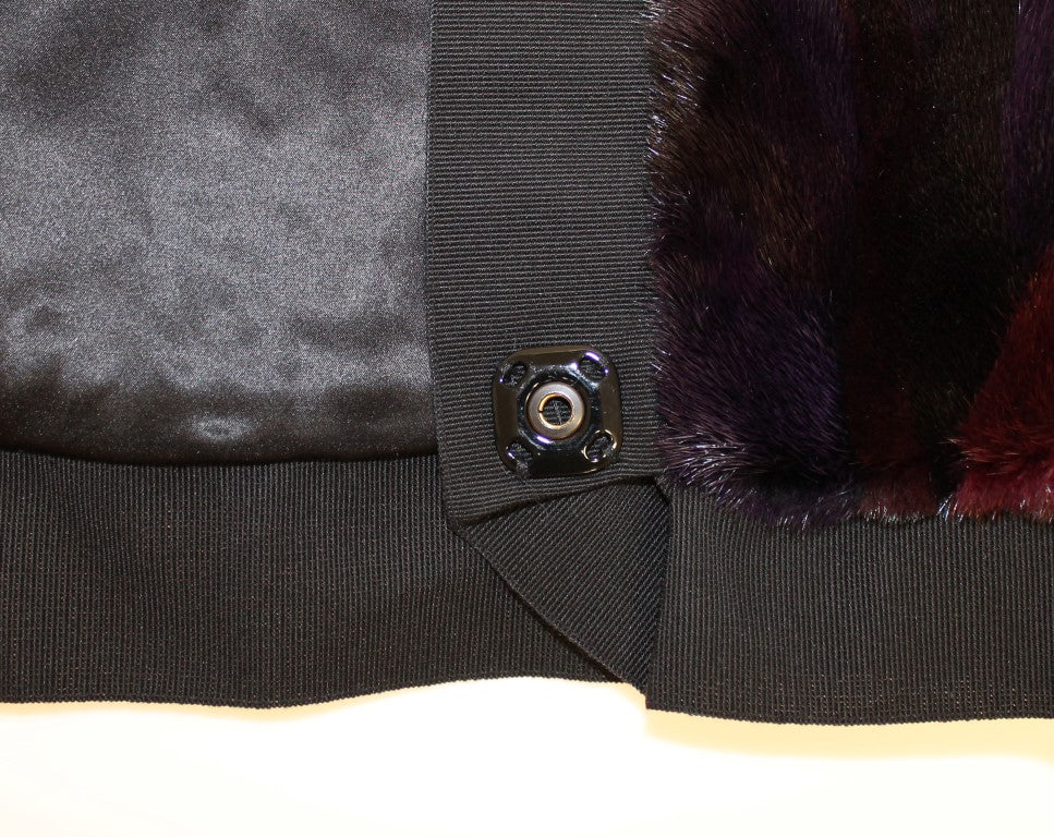 Dolce &amp; Gabbana Exquisite Purple MINK Fur Scarf Wrap