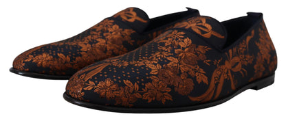 Dolce &amp; Gabbana Elegant Floral Slip-On Loafers