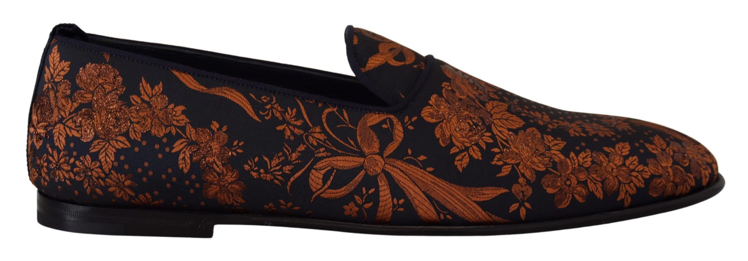 Dolce &amp; Gabbana Elegant Floral Slip-On Loafers