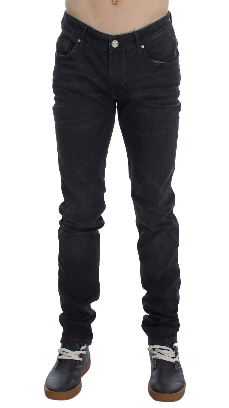 Acht Sleek Gray Slim Fit Men&