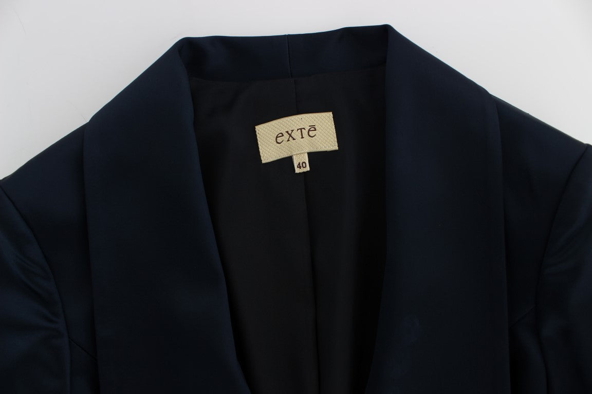 Exte Elegant Blue Blazer Jacket with Designer Flair