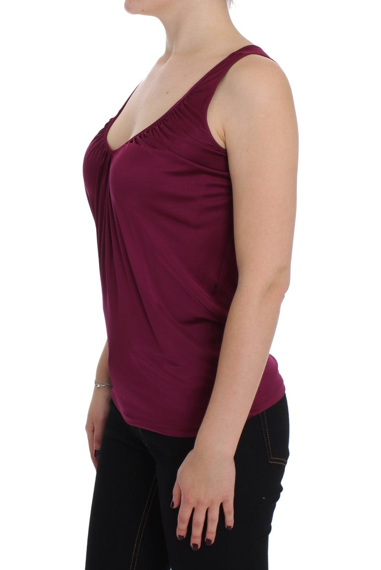 PLEIN SUD Elegant Purple Rayon Cami Blouse