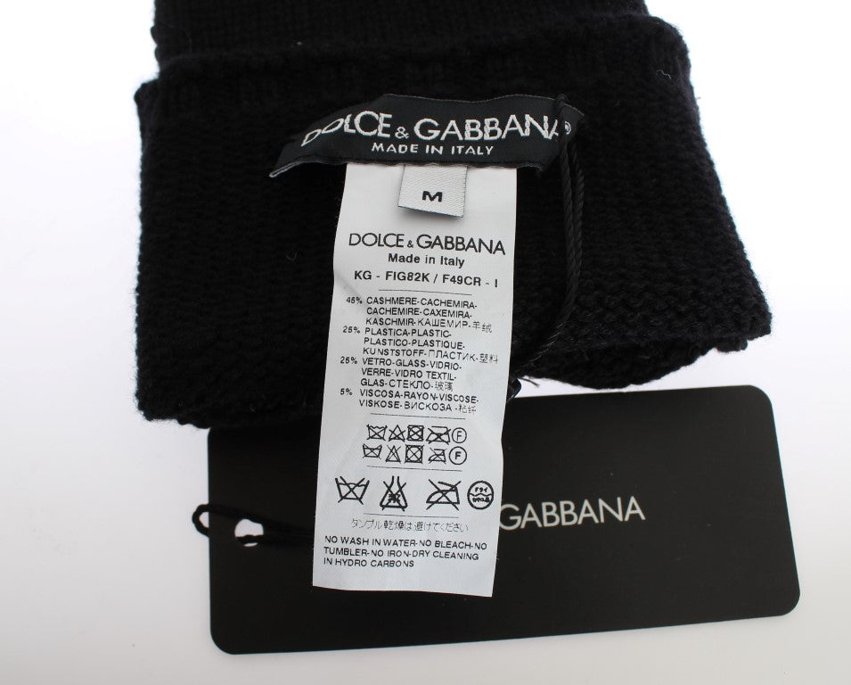 Dolce &amp; Gabbana Sequin-Embellished Cashmere Fingerless Gloves