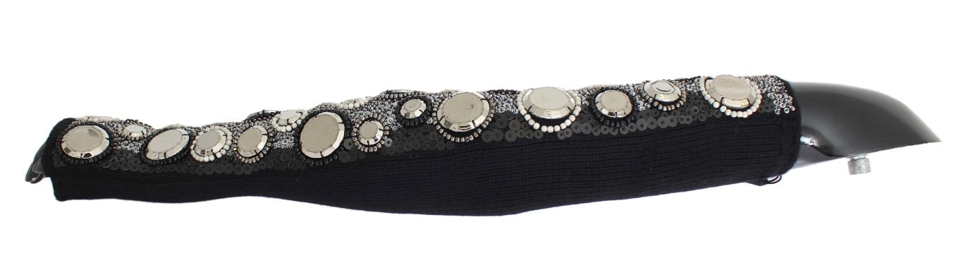 Dolce &amp; Gabbana Sequin-Embellished Cashmere Fingerless Gloves